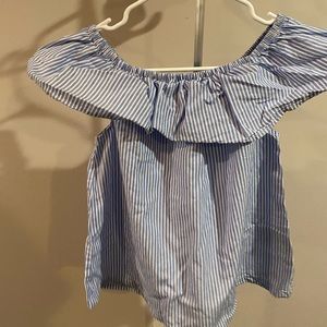 Off the shoulder strip top